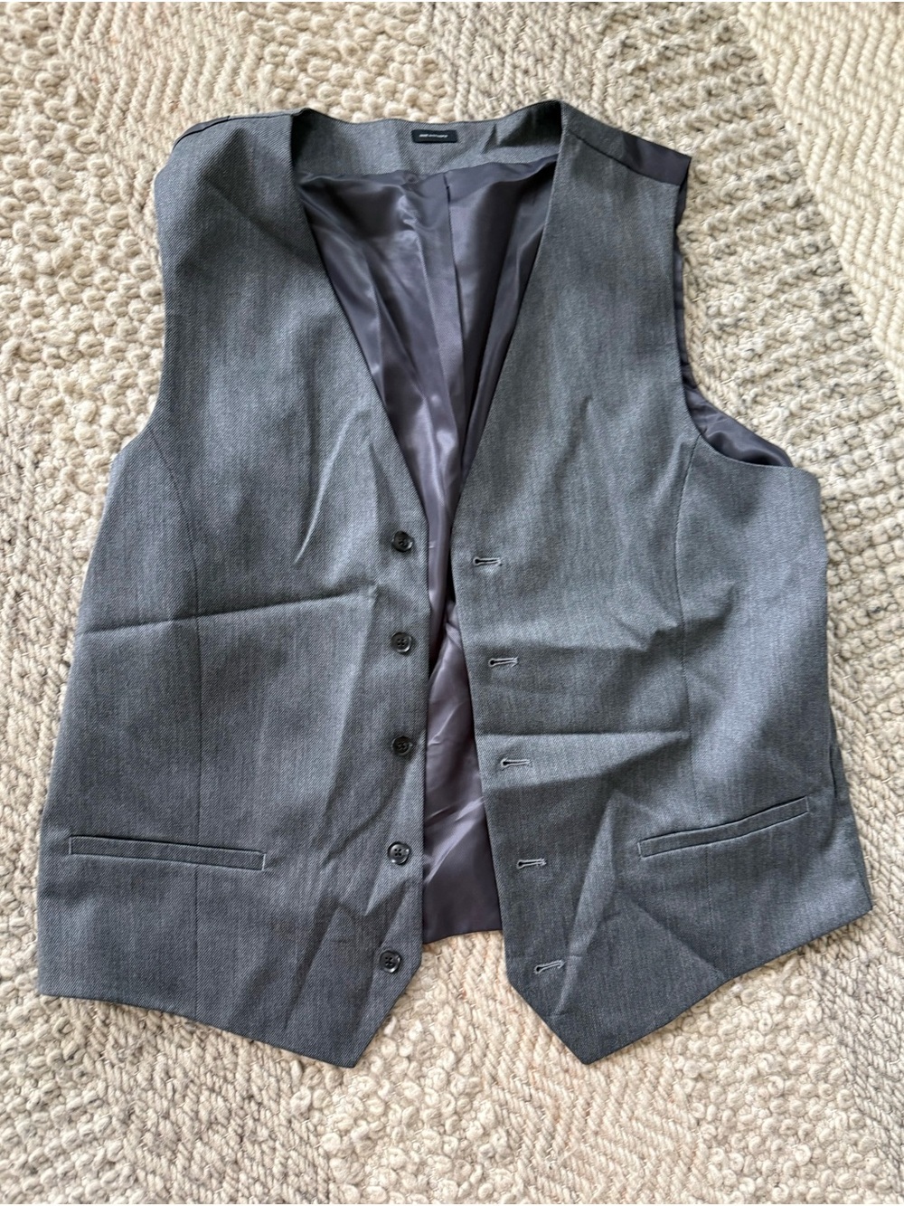jf j.ferrar Gray Men's Dress Vest - Classic Tailored Waistcoat 34”x34” pants